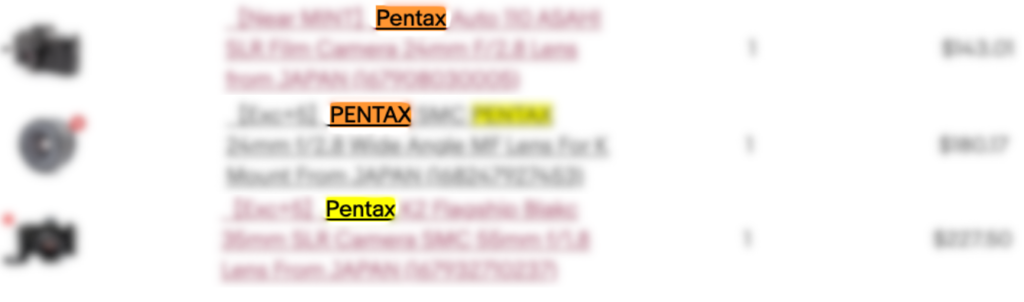 Pentax売れたカメラ